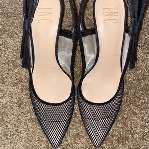Women’s INC Black Lace Slingback heels